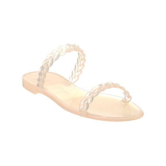 STUART WEITZMAN Womens Beige Braided Sawyer Round Toe Slip On Slide Sandals 7 B - Picture 1 of 3